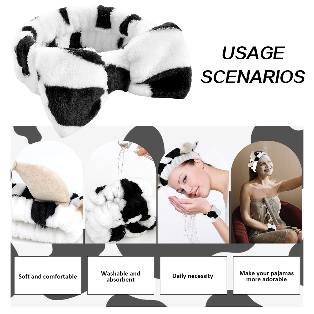 4pcs 3D Cow Headband Super Cut - Skincare Routine review and price