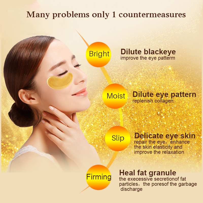 5/10/20/30 Pairs Crystal Gold  - Collagen Sheet Mask review and price