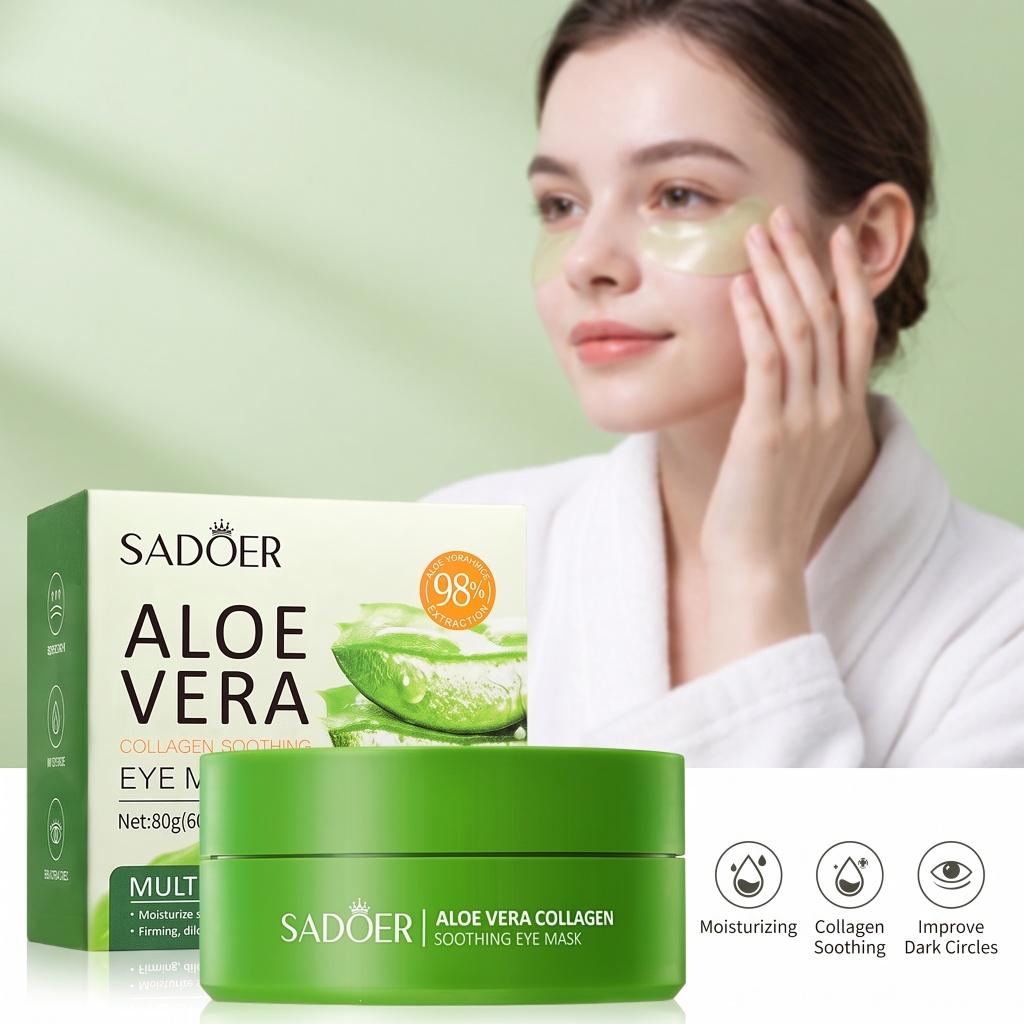 60pcs Aloe Vera Collagen Eye M - Collagen Sheet Mask review and price