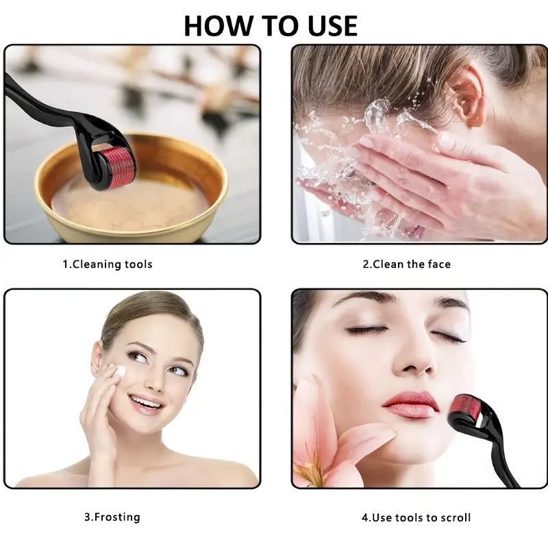 Facial Beauty Microneedle Roll - Skincare Routine review and price